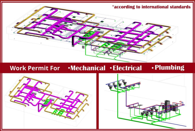 Gig Preview - Design hvac, plumbing plan on revit, autocad for work permit