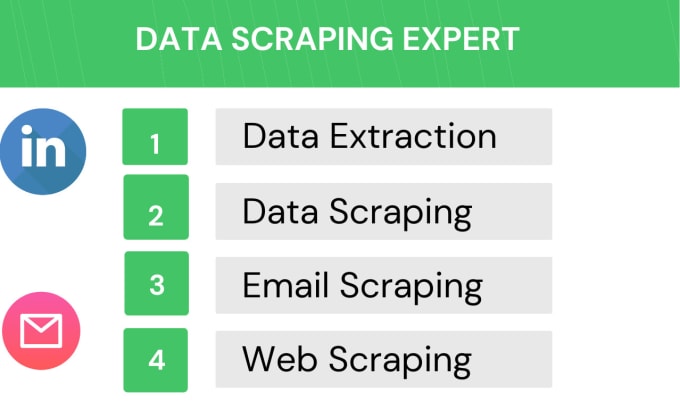 Gig Preview - Do web scraping, data extraction, email scraping, data scrape