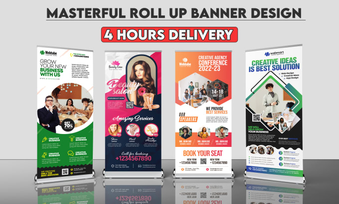 Gig Preview - Design roll up banner, pull up banner, pop up banner,