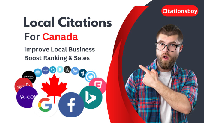 Gig Preview - Do top 300 canada local citations to improve SEO