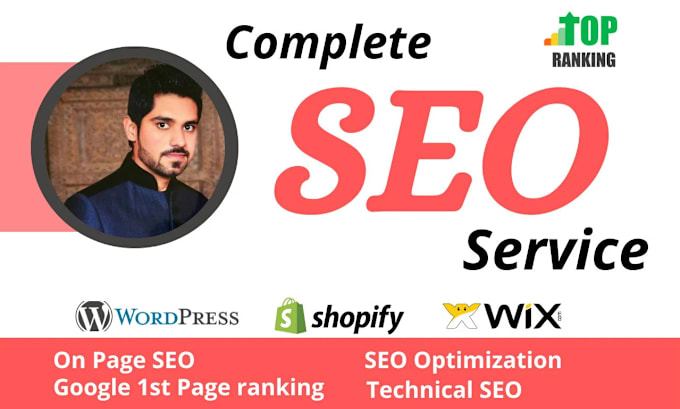 Gig Preview - Optimize wix, shopify, wordpress, squarespace website seo for 1st page ranking