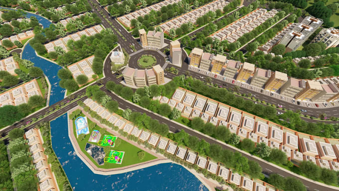 Gig Preview - Do 3d rendering and animation of landscape, town planning, urban design