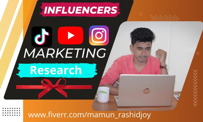 Gig Preview - Find influencer list for best instagram tiktok youtube influencer marketing