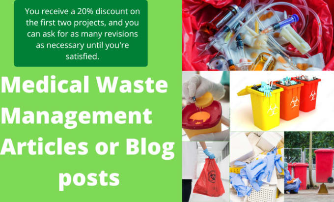 Gig Preview - Write articles or blog posts on medical waste management