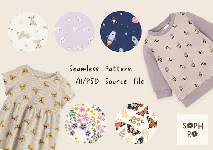 Gig Preview - Design a cute and unique seamless pattern