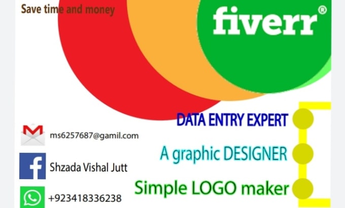 Gig Preview - Do data entery, graphic design and simple logo maker ,