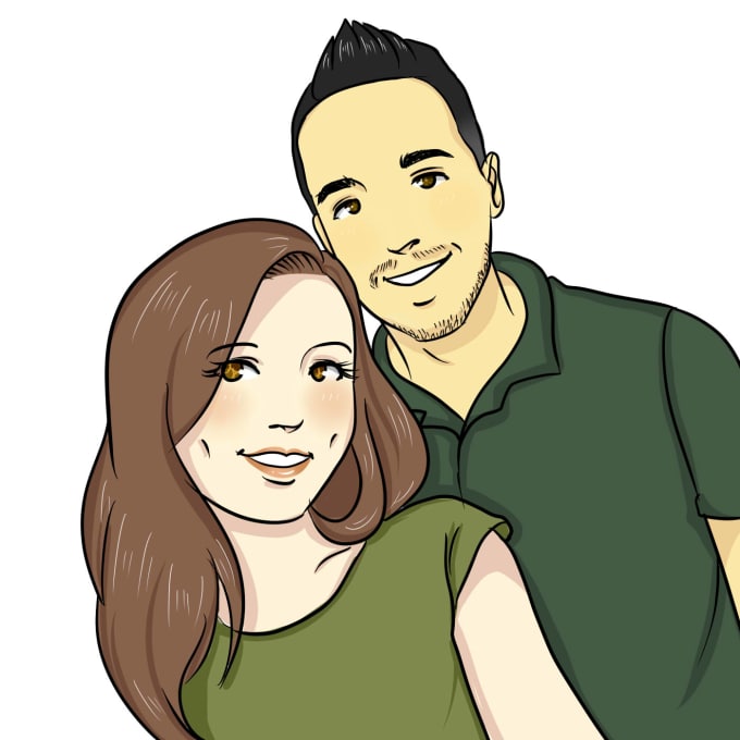 Gig Preview - Draw you a lovely couple portrait