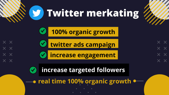 Gig Preview - Do super fast organic twitter promotion or growth and marketing