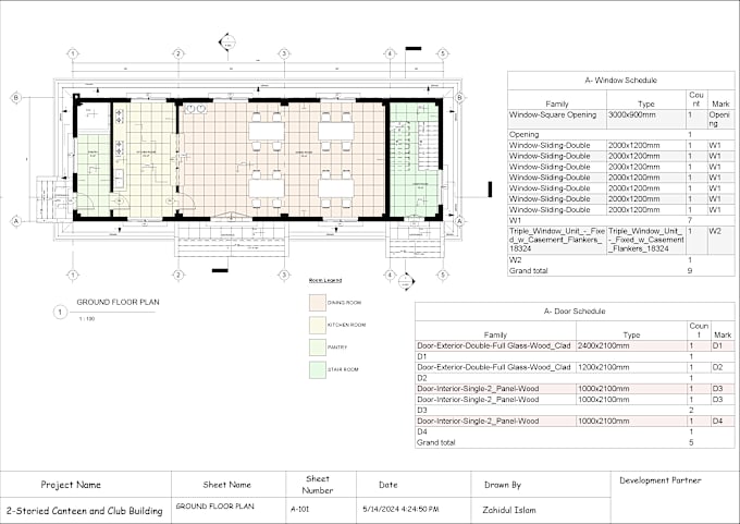 Gig Preview - Do 2d floor plan for contractor, builder in revit or autocad