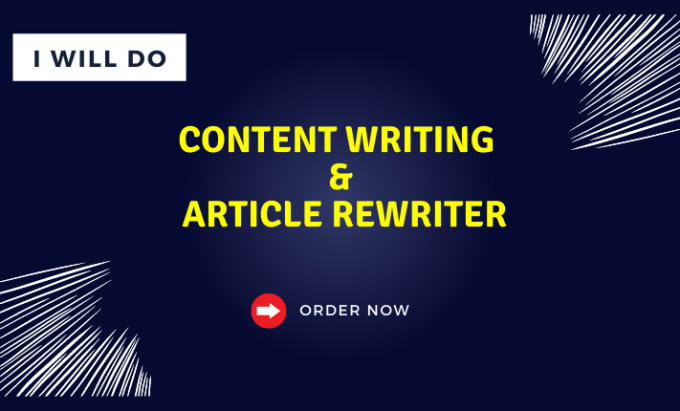 Gig Preview - Do content writing and article rewrite for you