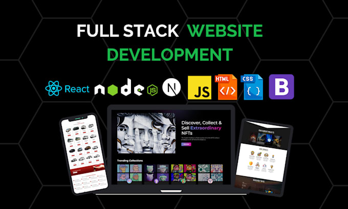 Gig Preview - Be an expert full stack developer front end and back end web apps next js