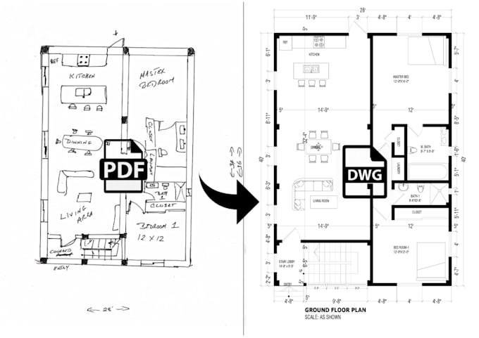 Bestseller - convert your sketch, image and pdf to autocad