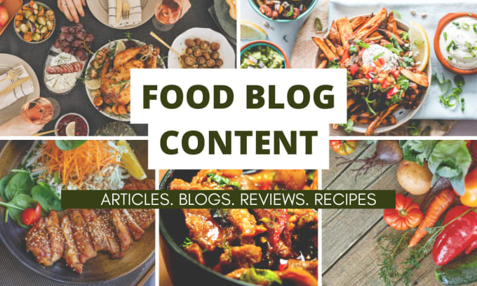 Gig Preview - Be your food blog writer for SEO optimized food recipes