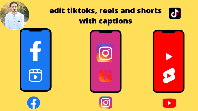 Gig Preview - Edit tiktoks, reels and shorts with captions