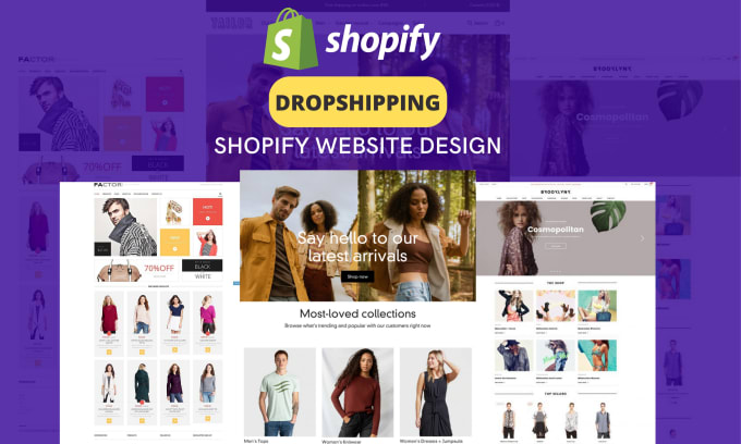 Gig Preview - Build shopify dropshipping store and shopify website design