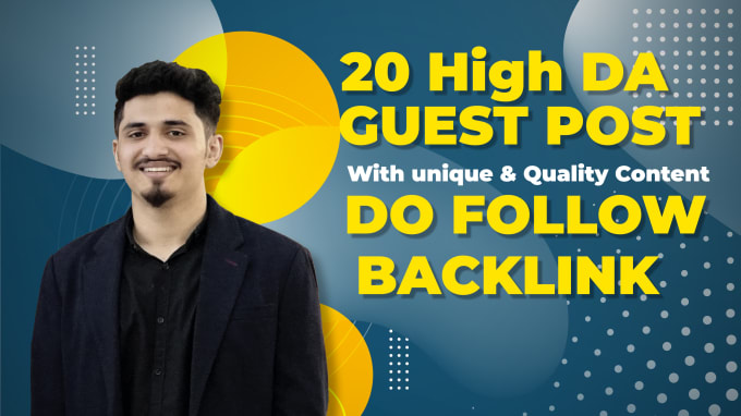 Gig Preview - Publish a guest post with dofollow backlink on high da guest post sites