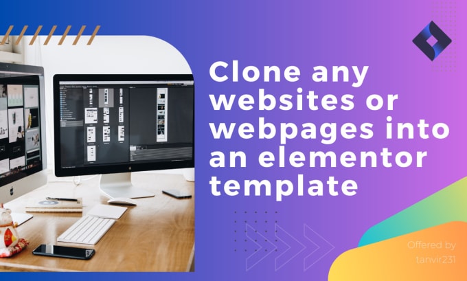 Gig Preview - Clone, copy, duplicate any websites or webpages into elementor template