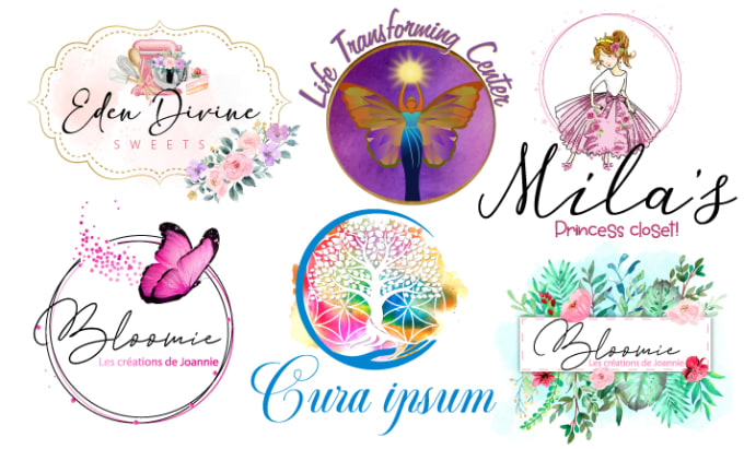 Gig Preview - Design beautiful professional watercolor feminine logo