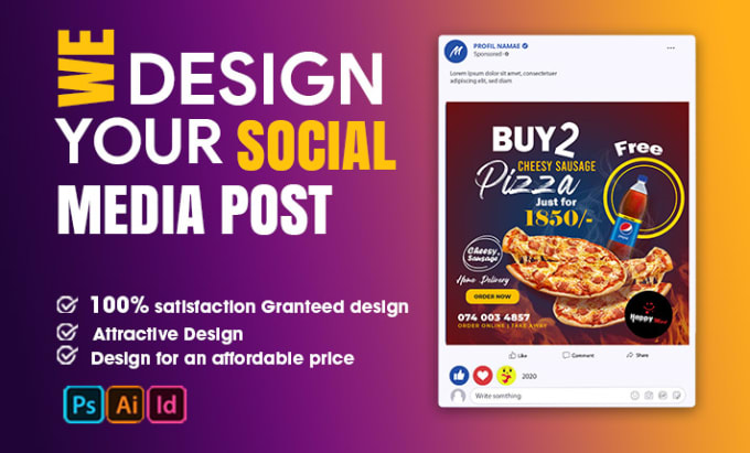 Gig Preview - Do creative social media design, post, banner ads