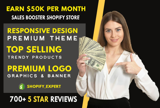 Gig Preview - Do shopify dropshipping store, shopify website redesign, shopify website