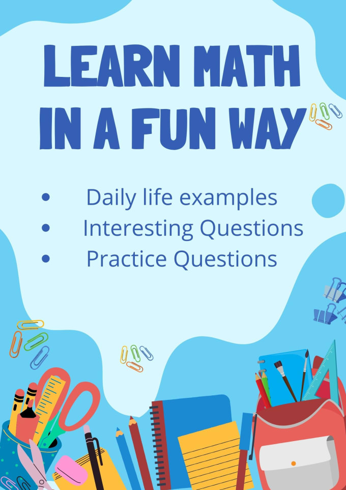 Gig Preview - Teach you math by relating it with daily life examples