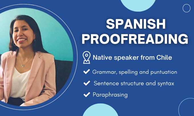 Gig Preview - Provide spanish proofreading and editing