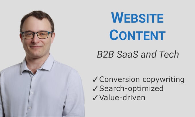 Gig Preview - Write website copy for your b2b tech company