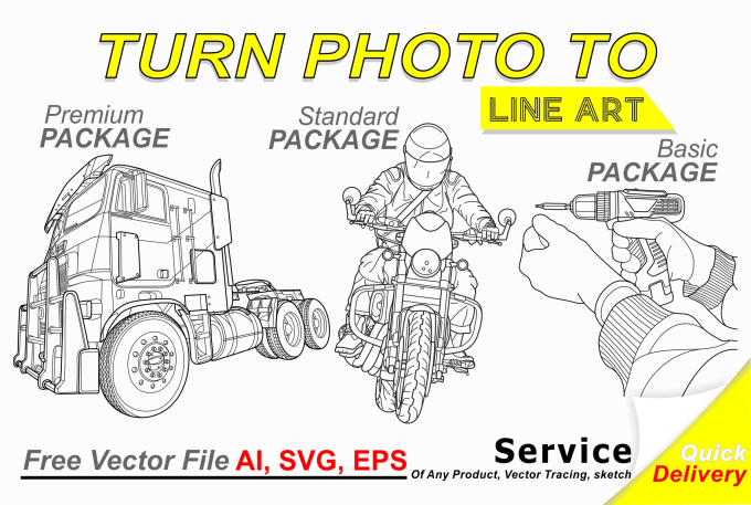 Gig Preview - Turn photo to line art or convert any image to line art