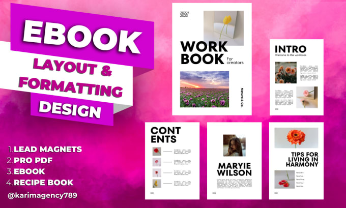 Gig Preview - Do book formatting, workbooks, interior layout design and ebook formatting