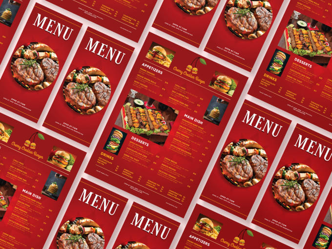 Gig Preview - Design amazing editable food menu card design, restaurant menu, bar menu