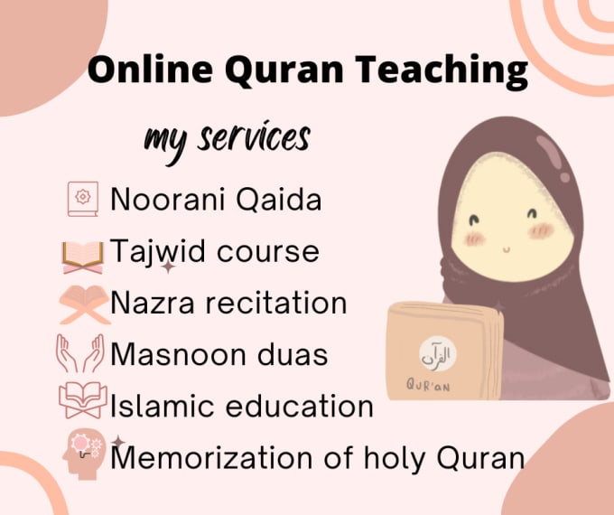 Gig Preview - Be your online quran teacher, tutor, learn quran with tajwid