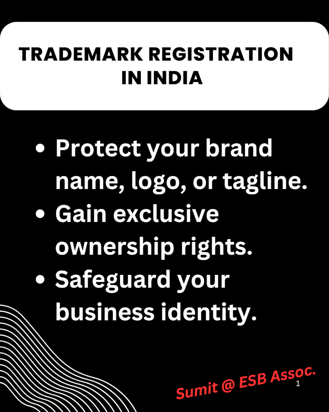 Gig Preview - File trademark application in india  brand registration