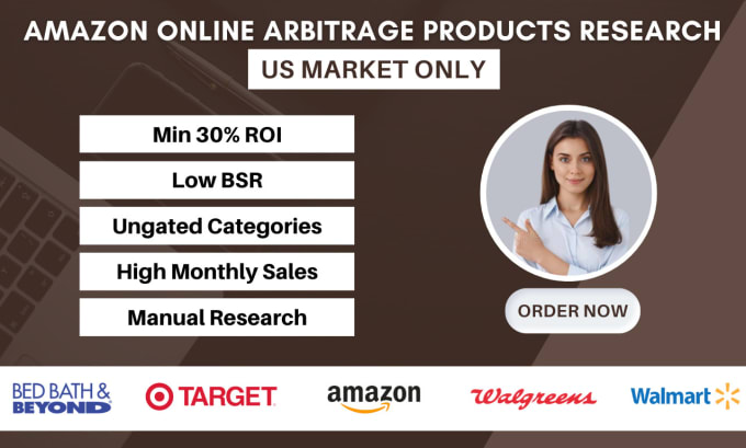 Gig Preview - Do amazon online arbitrage products research