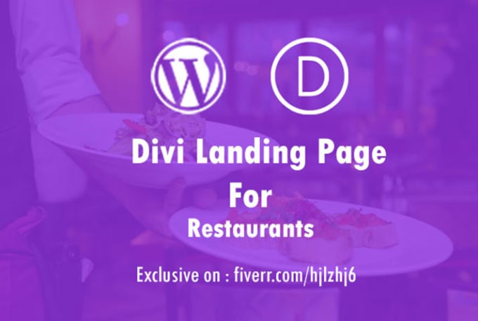 Gig Preview - Design landing page for restaurant using divi page builder