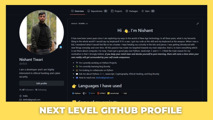 Bestseller - create a stunning github profile page for you