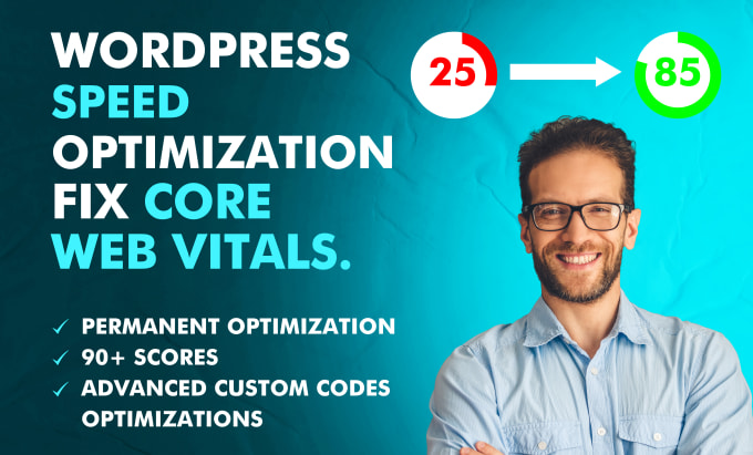 Gig Preview - Do wordpress speed optimization, increase page speed, speed up wordpress website