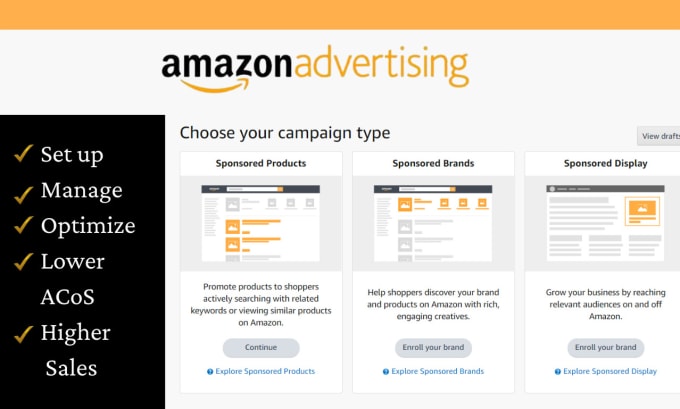 Gig Preview - Manage your amazon PPC campaigns, sponsored ads advertising