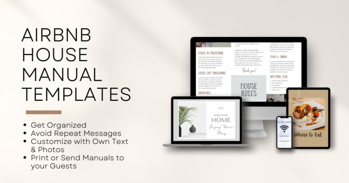 Gig Preview - Give you 5 customizable airbnb house manual templates