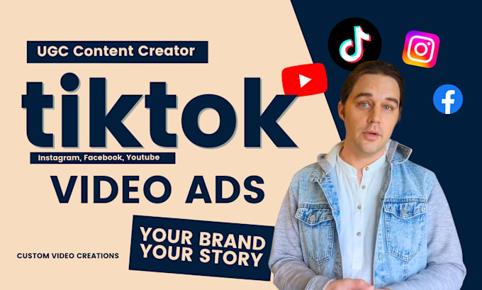 Gig Preview - Create tiktok ugc ads as video spokesperson for your brand