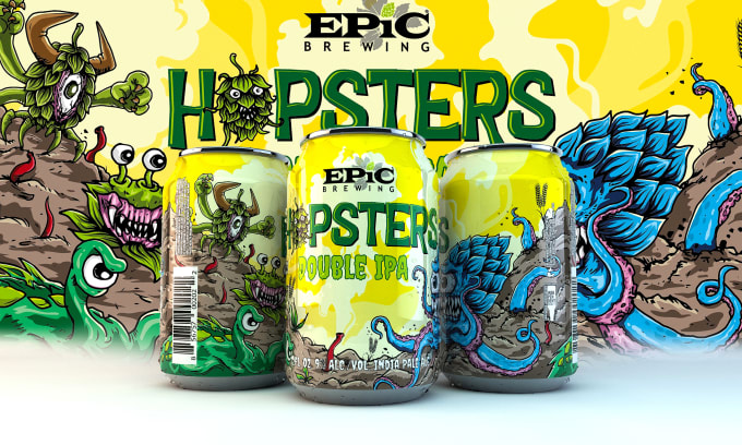 Bestseller - design creative beer label, energy drink, juice and colas