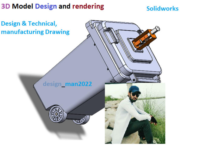 Gig Preview - Do cad design, 3d modeling, rendering using creo and solidworks