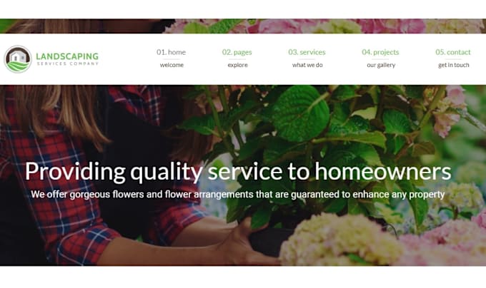 Gig Preview - Lawn care website redesign lawn care website homecare website for you