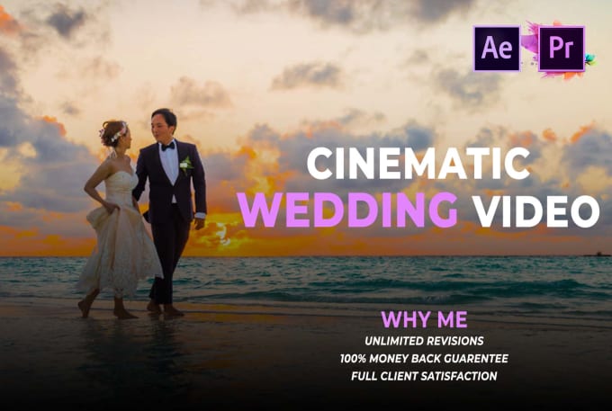 Gig Preview - Do cinematic wedding video editing for you