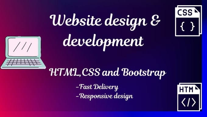 Gig Preview - Create a responsive website with HTML and bootstrap