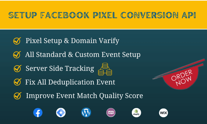 Gig Preview - Setup facebook pixel conversion API server side tracking for ios 14 update