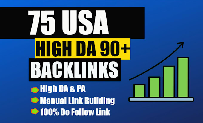 Gig Preview - Build 75 high da authority USA powerful link building SEO backlinks