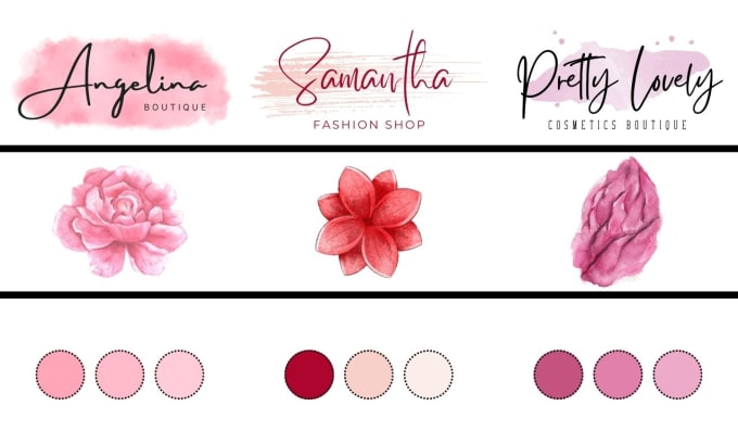 Gig Preview - Make elegant watercolor and feminine logo design