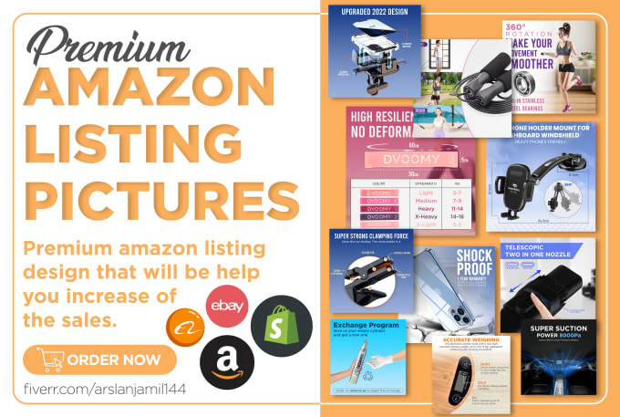 Gig Preview - Create premium amazon listing pictures, amazon listing design to grow your sales