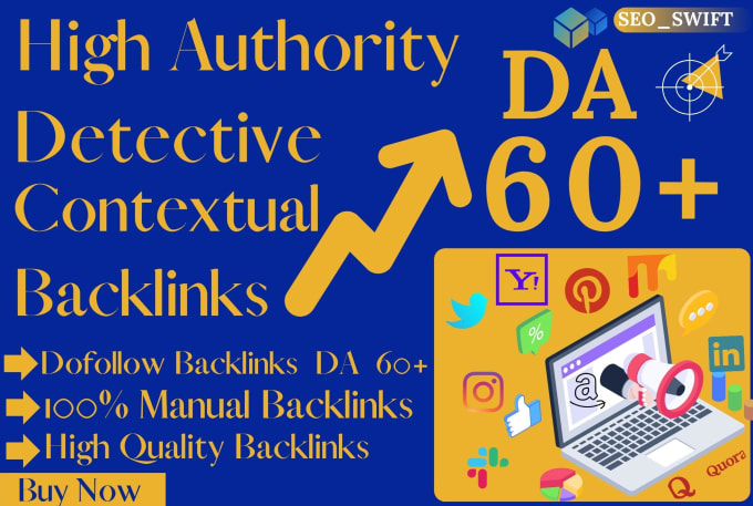 Gig Preview - Do high quality detective dofollow SEO backlink building service