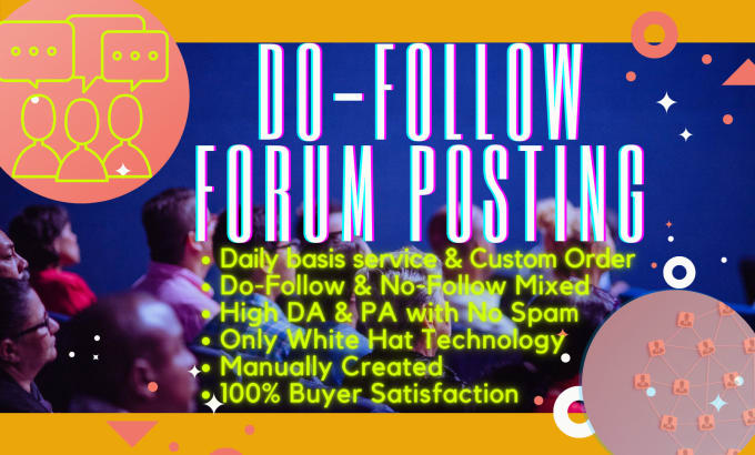 Gig Preview - Build high quality dofollow forum posting backlinks no spam